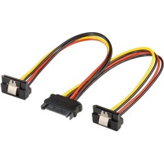Goobay 15 Pin Serial ATA Power Splitter - 20cm - Reliable Power Solution for Your Devices - Order Now!